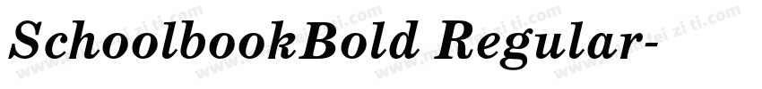 SchoolbookBold Regular字体转换